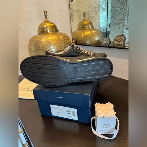 Cole Haan “New” Quincy Sport OX II men’s black leather lining/insole sneaker - Picture 7 of 10